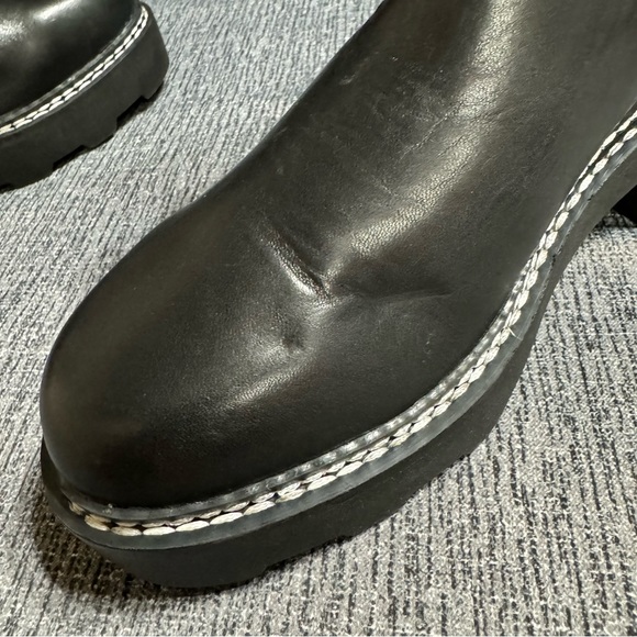 Calvin Klein Women’s Anissa Lug Sole Block Heel Cozy Faux Fur Chelsea Booties - Picture 16 of 16